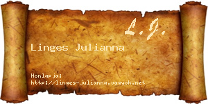 Linges Julianna névjegykártya