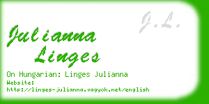 julianna linges business card